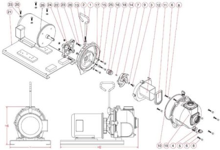 (image for) Banjo 12099 7/16" - 14 x 1.25" HHCS for 1 1/2" & 2" Poly Pumps