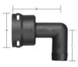 (image for) Spraying Systems 45529-90-1 1" 90&deg; Quick Connect Hose Barb