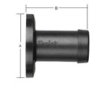 (image for) Spraying Systems CP45505-PP 1 1/4" Polypropylene Straight Hose Barb Flange