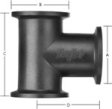 (image for) Spraying Systems CP55224-PP 75 Series Polypropylene 450 Tee Body (Narrow)