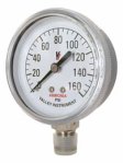 (image for) Valley Industries 2180DSX160 1/4" Btm Mount Ammonia Gauge (AA-2.5-160)