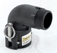 (image for) Banjo 200B90 2\" 90&deg; Female Coupler - 2\" Male Thread Poly Cam Lever