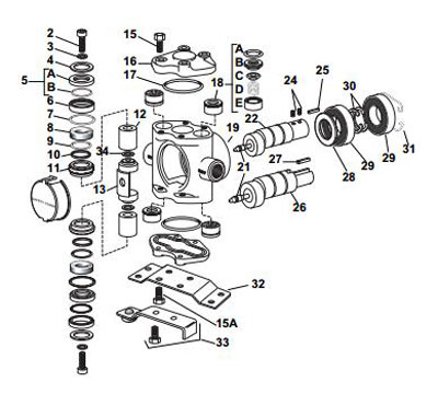 (image for) Hypro 2210-0063 Cylinder Head Bolt for 5321C and 5322C Series