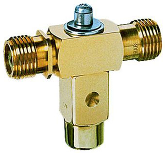 (image for) Spraying Systems B23830-1/4F 1/4" Female BPT Double-Outlet Brass Rollover